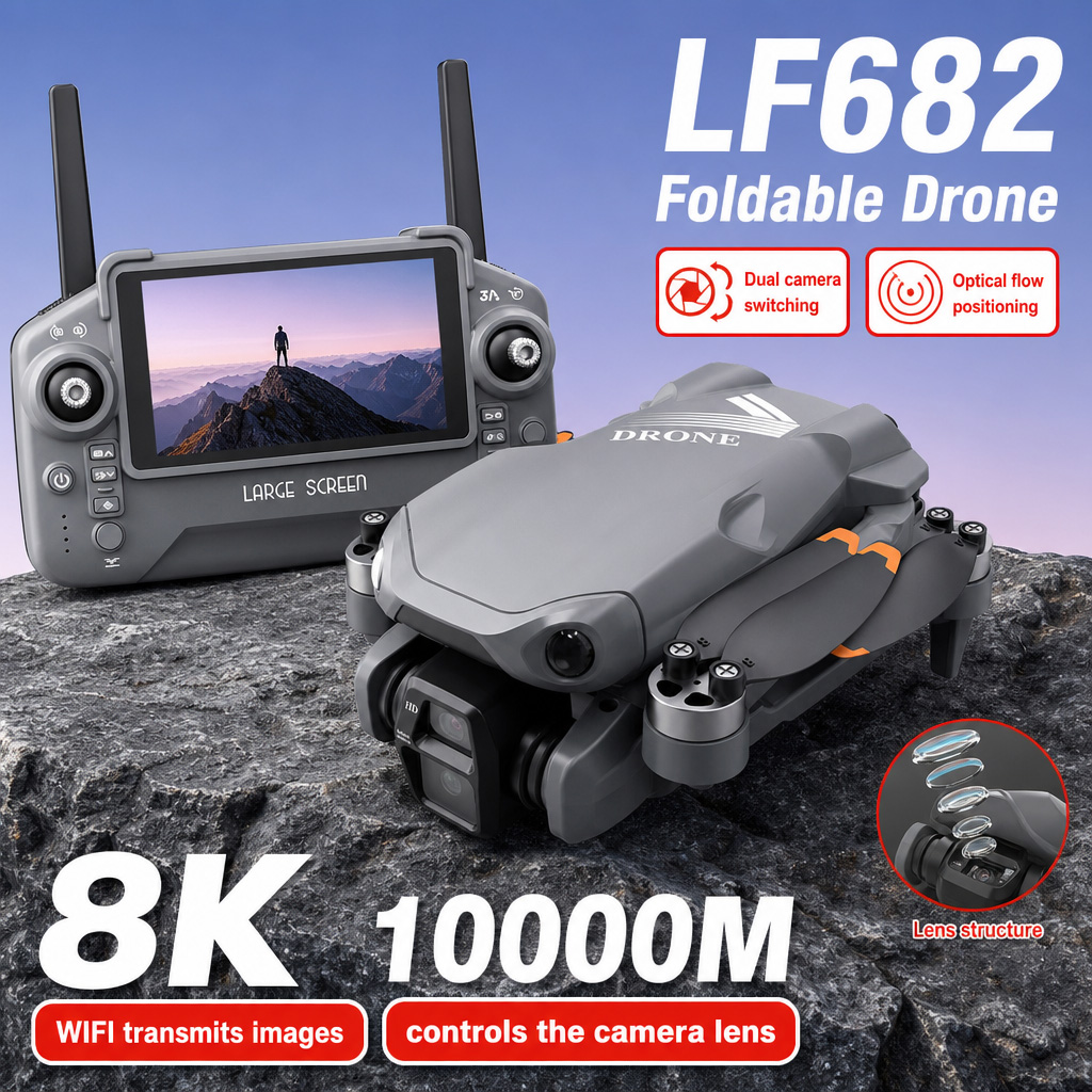 Drone Dji Rc Pro - Hava Fotoğrafı LF682 Drone 8K HD