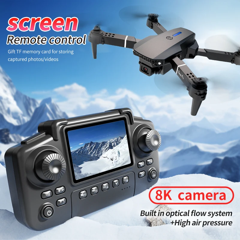 Profesyonel E88 PRO Drone, Ekr - Drone E88 Rc Quadcopter incelemesi ve fiyatı